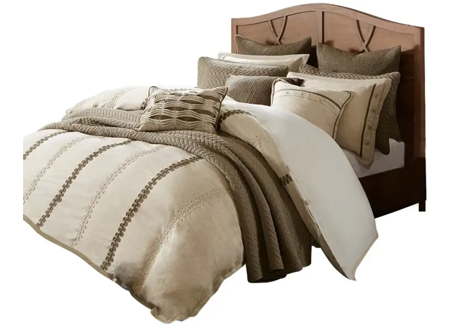 Gracie Mills Marlene Tranquil Elegance 8-Piece Comforter Set with Soutache Cord Embroidery