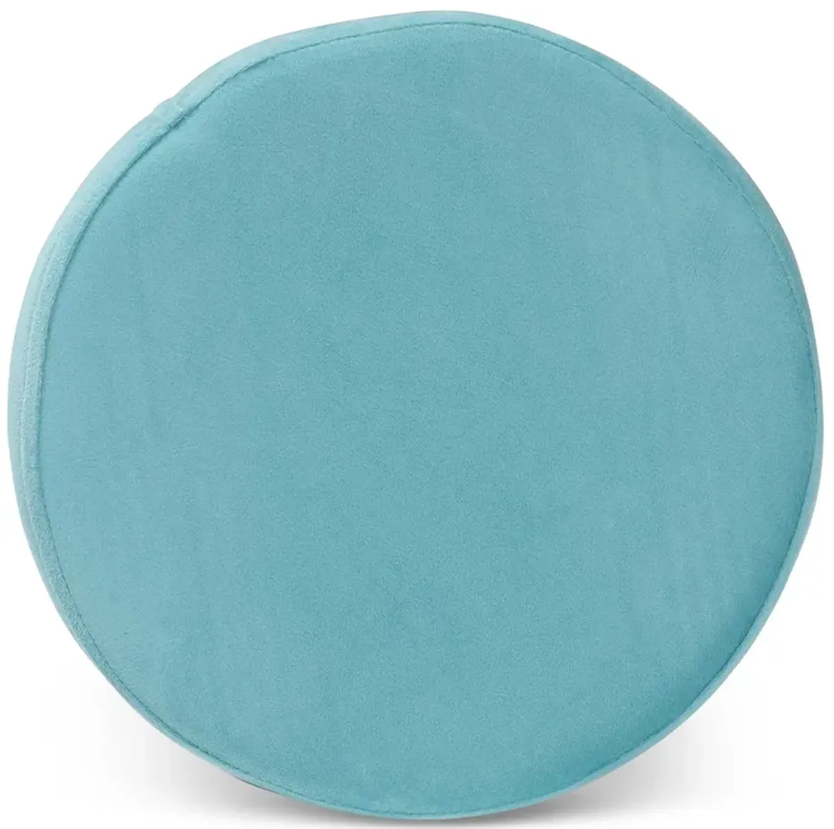 Baxton Studio Thurman 1 Contemporary Glam Blue Velvet Fabric Upholstered Ottoman