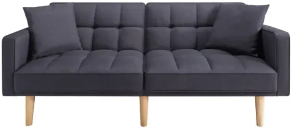 71.5 in. Dark Gray Polyester Twin Size Sofa Bed