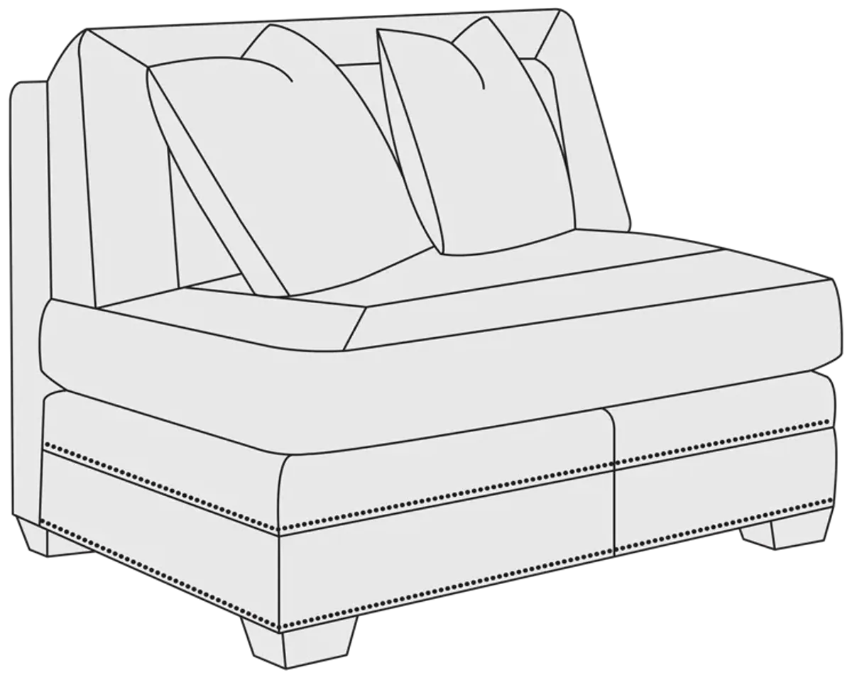 Living Grandview Leather Armless Chair