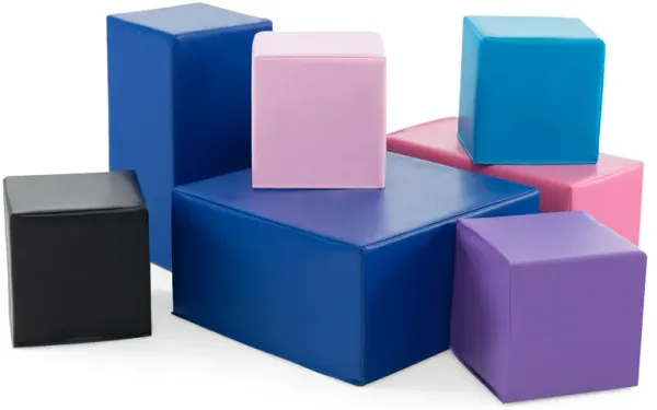 7-Piece Colorful Big Foam Building Blocks for Toddlers and Kids