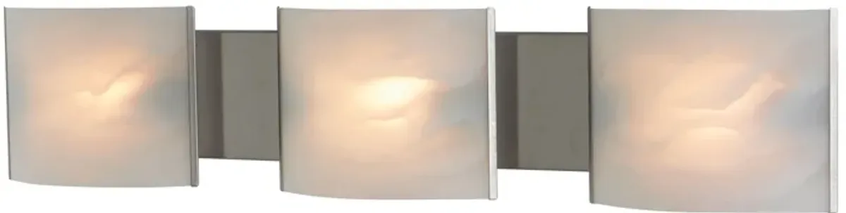 Pannelli 30'' Wide 3-Light Silver Vanity Light
