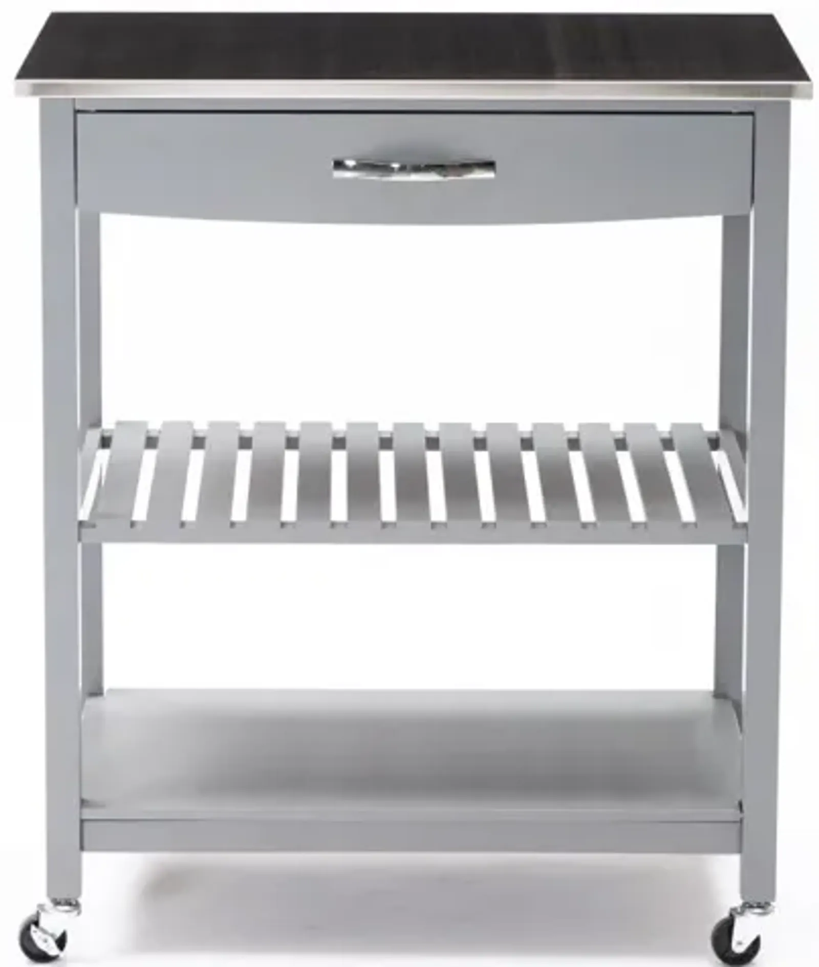 Boraam Holland Kitchen Cart with Stainless Steel Top