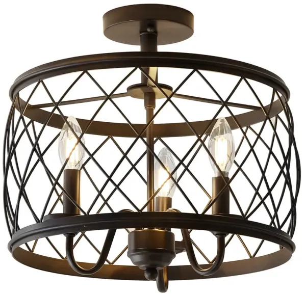 Eleanor Metal LED Semi Flush Mount Ceiling Light