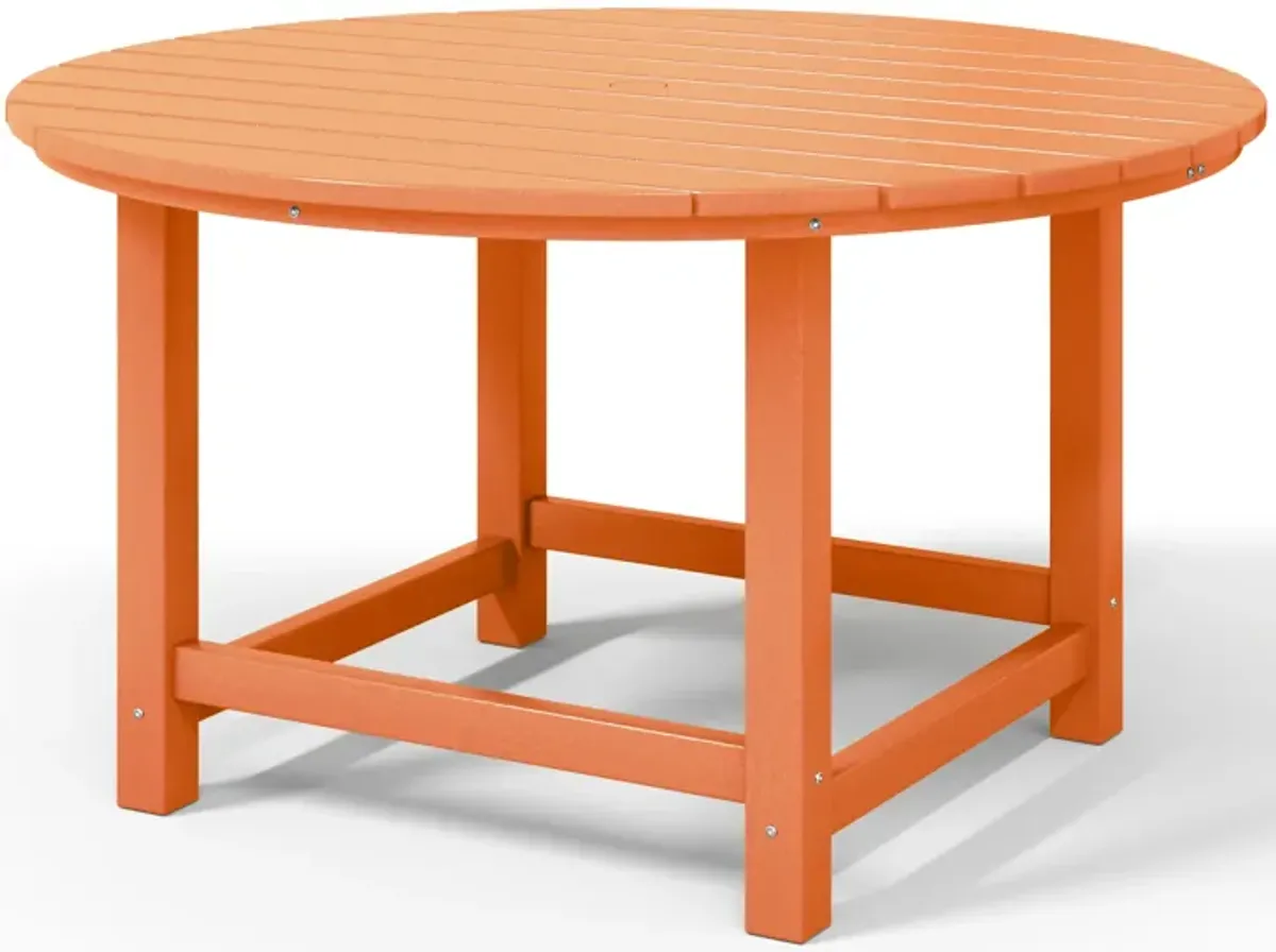 WestinTrends Kids Outdoor Patio Furniture HDPE Round Dining Table