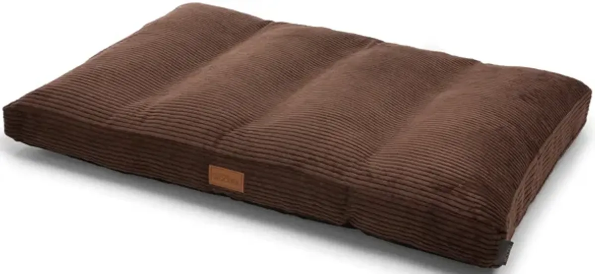 Teddy Ergonomic Extra Large Dog Mattress - Dark Brown Luxurious Removable Fabric