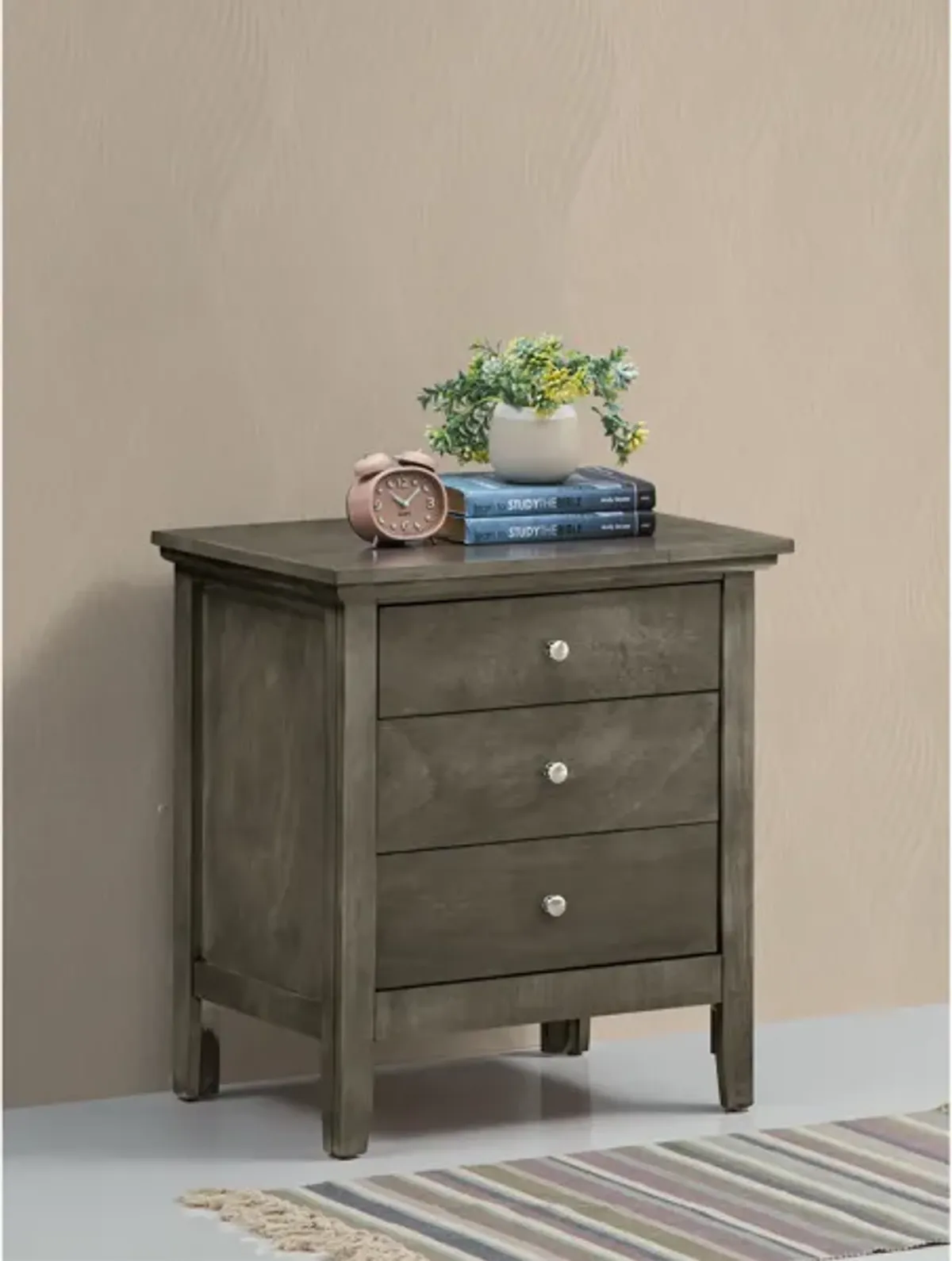 Hammond 3-Drawer Nightstand (26 in. H x 18 in. W x 24 in. D)