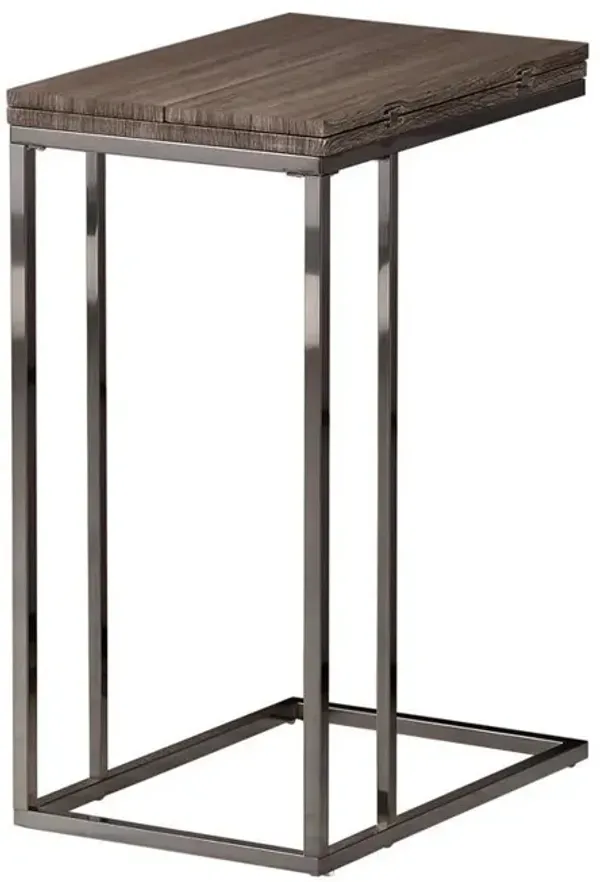 Pedro Expandable Top Accent Table Weathered Grey and Black