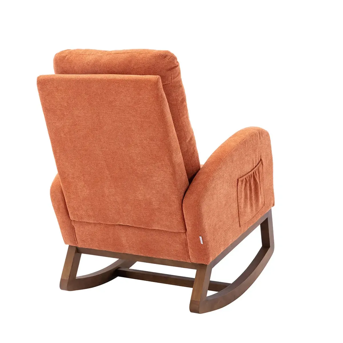 MONDAWE Rocking Chair, Modern Recliner Armchair with Wood Legs and Side Pocket, Nursery Rocking Accent Chair with High Back for Living Room Bedroom