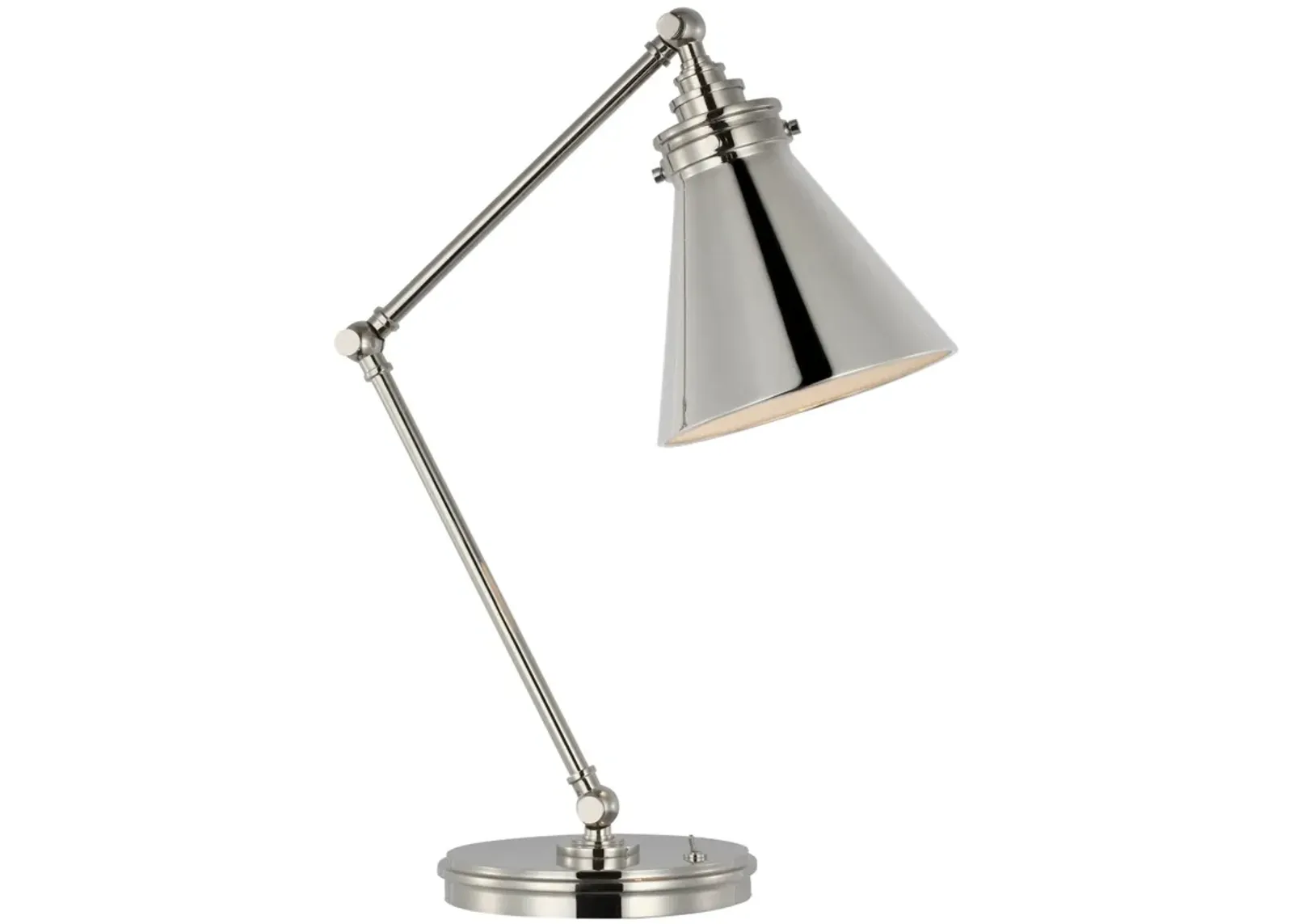 Parkington Articulating Desk Lamp in Polished Nickel