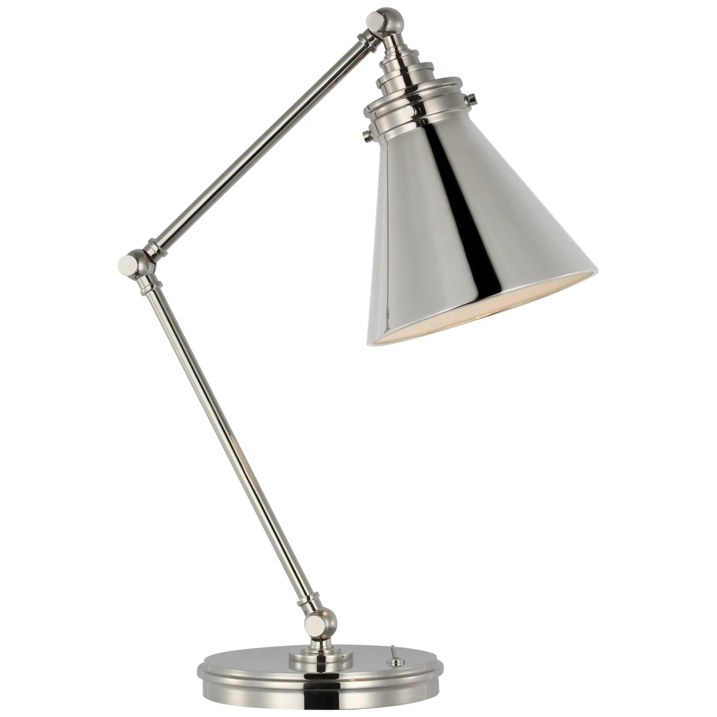 Parkington Articulating Desk Lamp in Polished Nickel