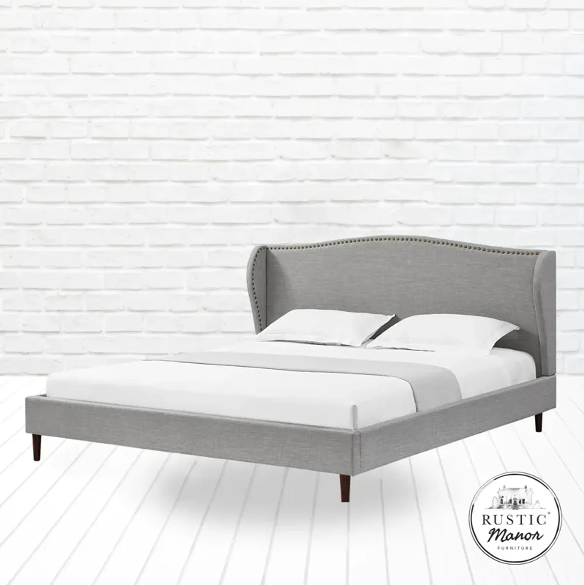 Rustic Manor Ciana Linen Platform Bed