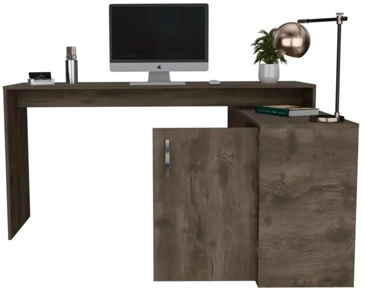 L-Shaped Desk Desti, Office, Dark Brown