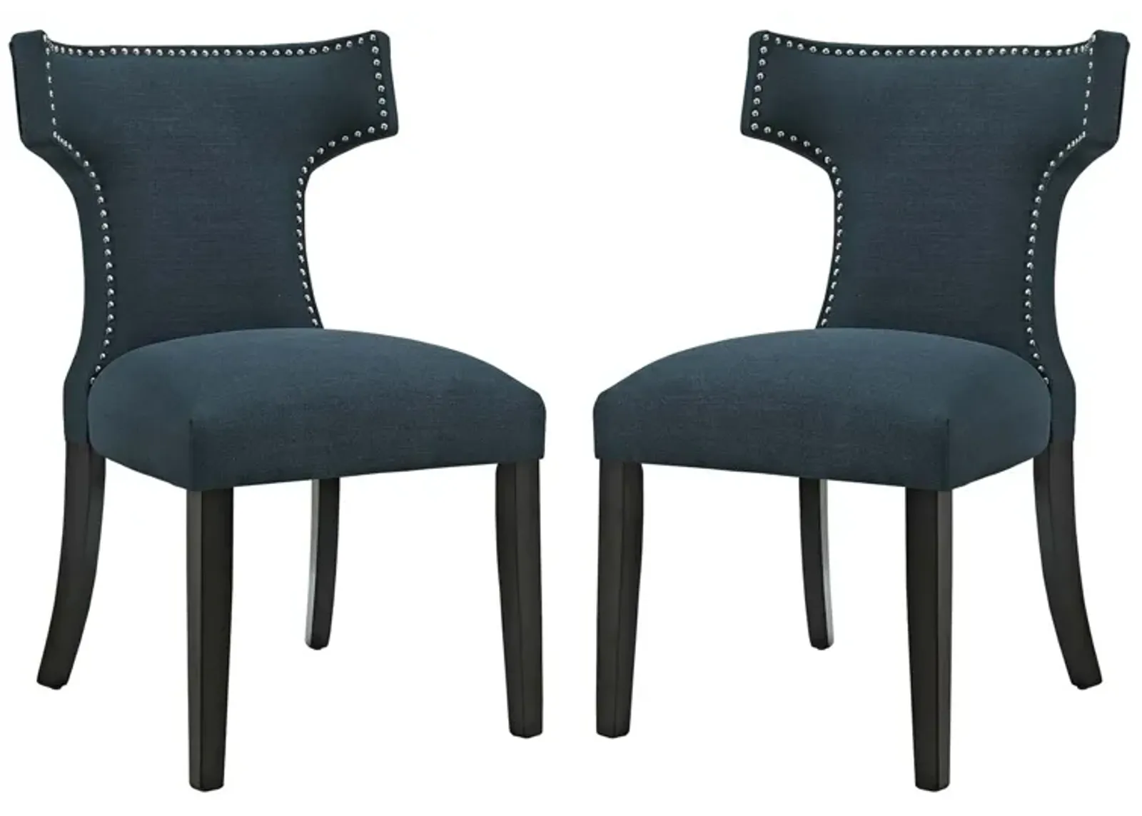 Curve Dining Side Chair Fabric Set of 2