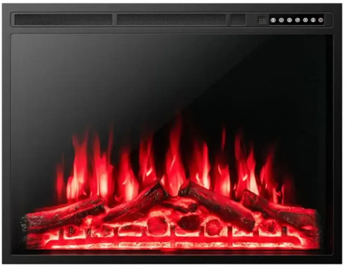 Hivvago 34/37 Inch Electric Fireplace Recessed with Adjustable Flames 34 inches