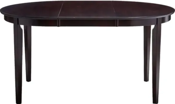 Contemporary Oval Dining Table in Dark Brown Cappuccino Wood Finish