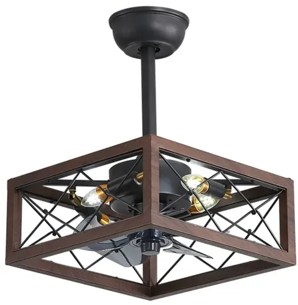Streamdale 1 8" Caged Ceiling Fan With Lights Remote Control 0001