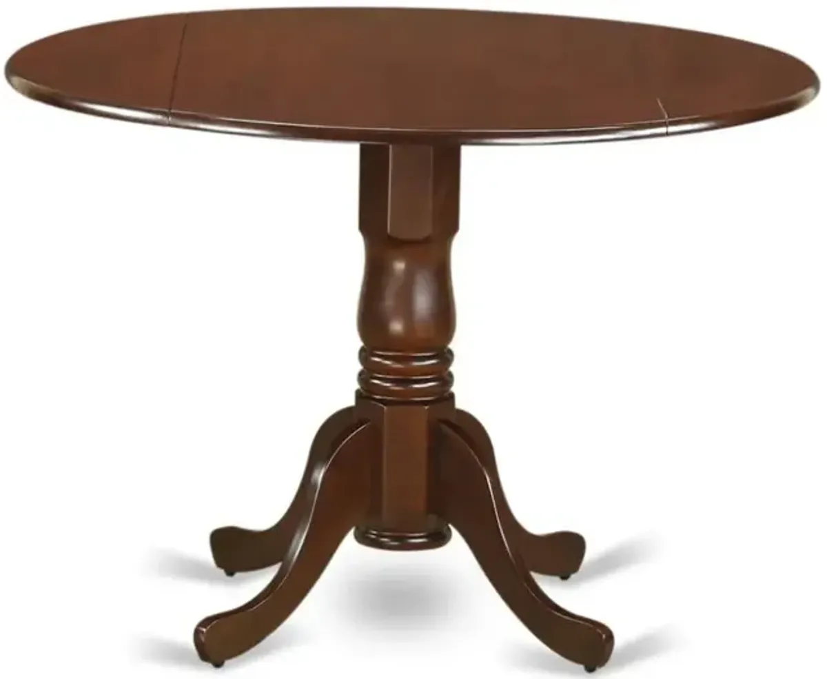 3 Piece Dining Table Set Consists of a Round Kitchen Table with Dropleaf