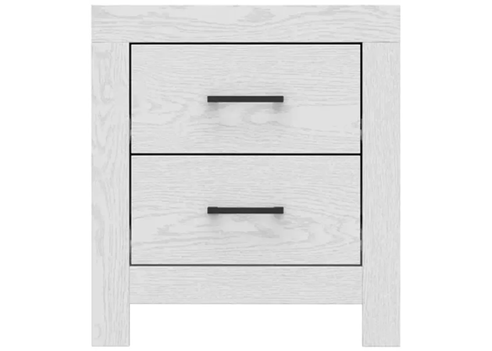 FUFU&GAGA Modern 2-Drawer Nightstand for Bedroom Storage, (17.7" W x 15.7" D x 19.7" H), White