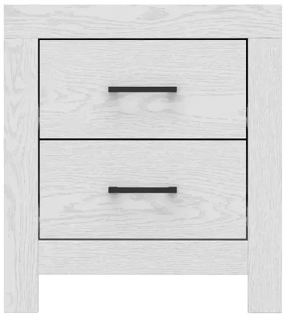 FUFU&GAGA Modern 2-Drawer Nightstand for Bedroom Storage, (17.7" W x 15.7" D x 19.7" H), White