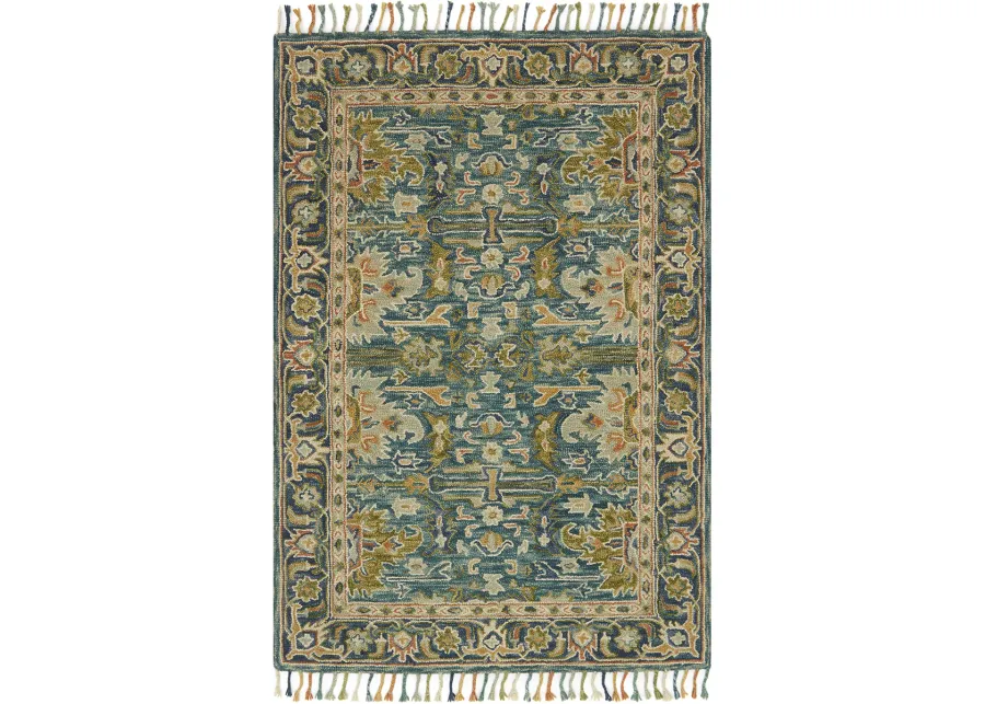 Zharah ZR12 Blue/Navy 2'6" x 7'6" Rug