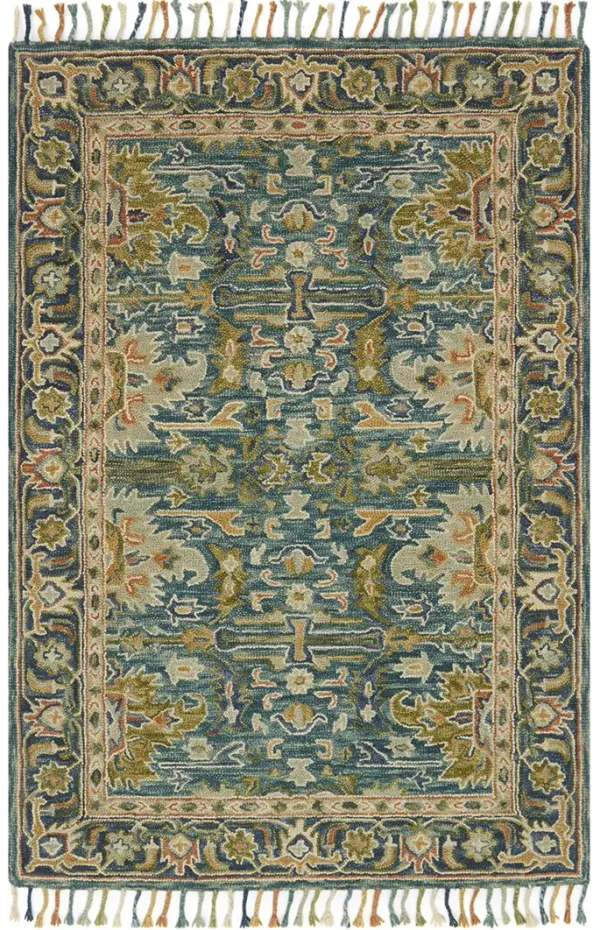 Zharah ZR12 Blue/Navy 2'6" x 7'6" Rug