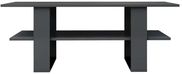 vidaXL Coffee Table High Gloss Gray 43.3"x21.7"x16.5" Chipboard