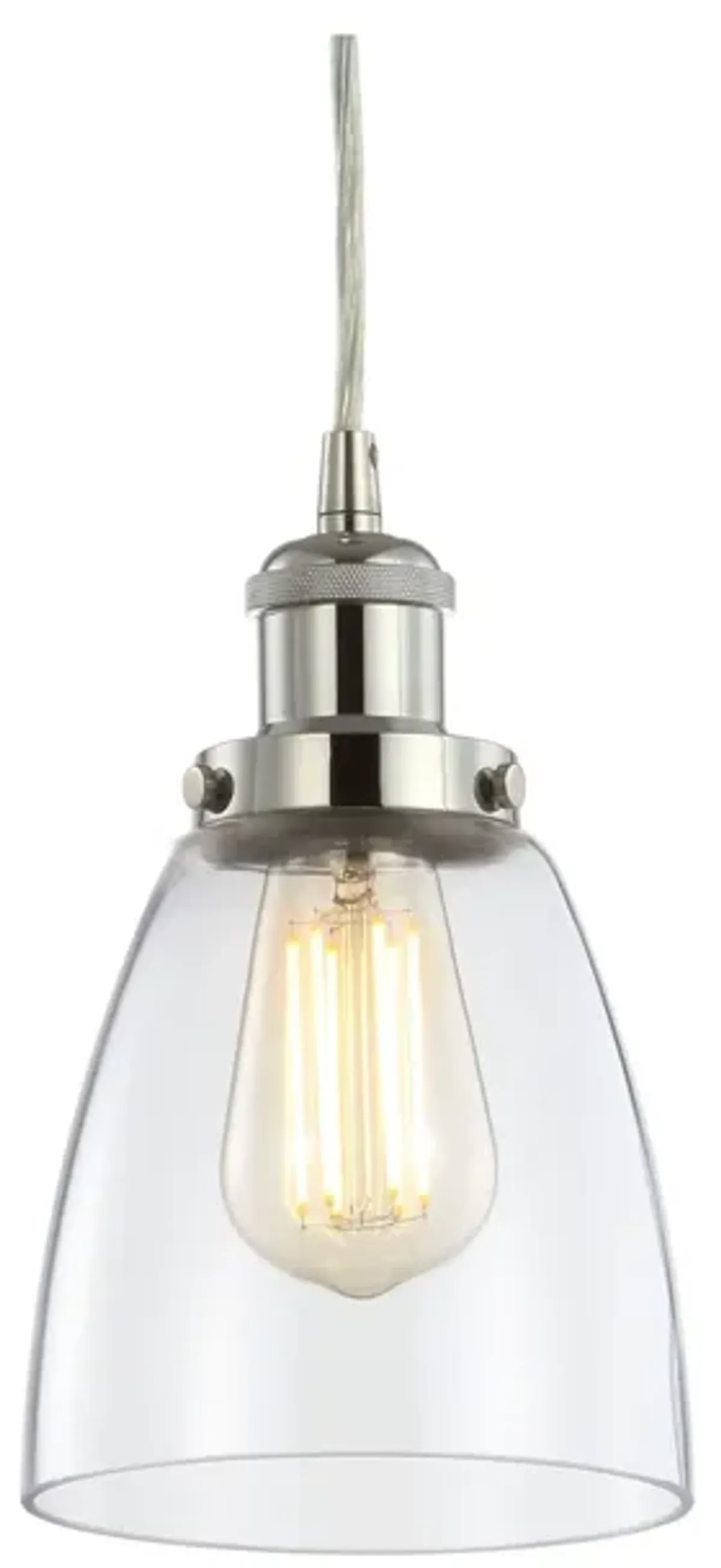 Cleo Adjustable Metal/Glass LED Pendant