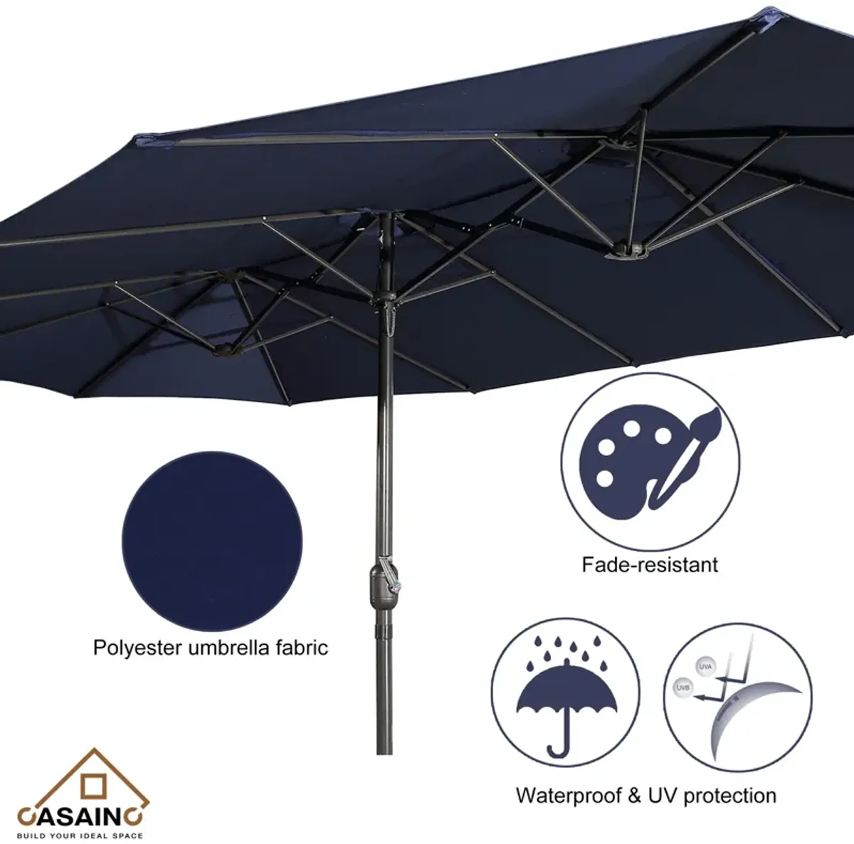 15ft Patio Maket Umbrella with base