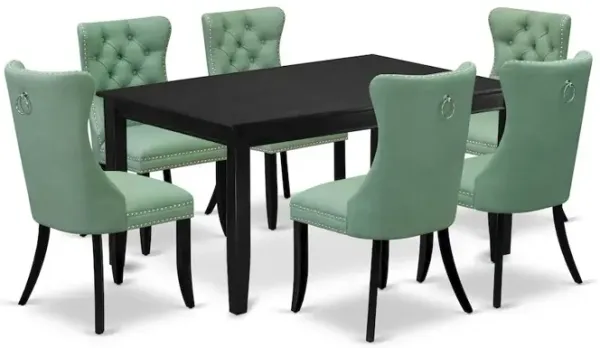 7 Piece Modern Dining Table Set