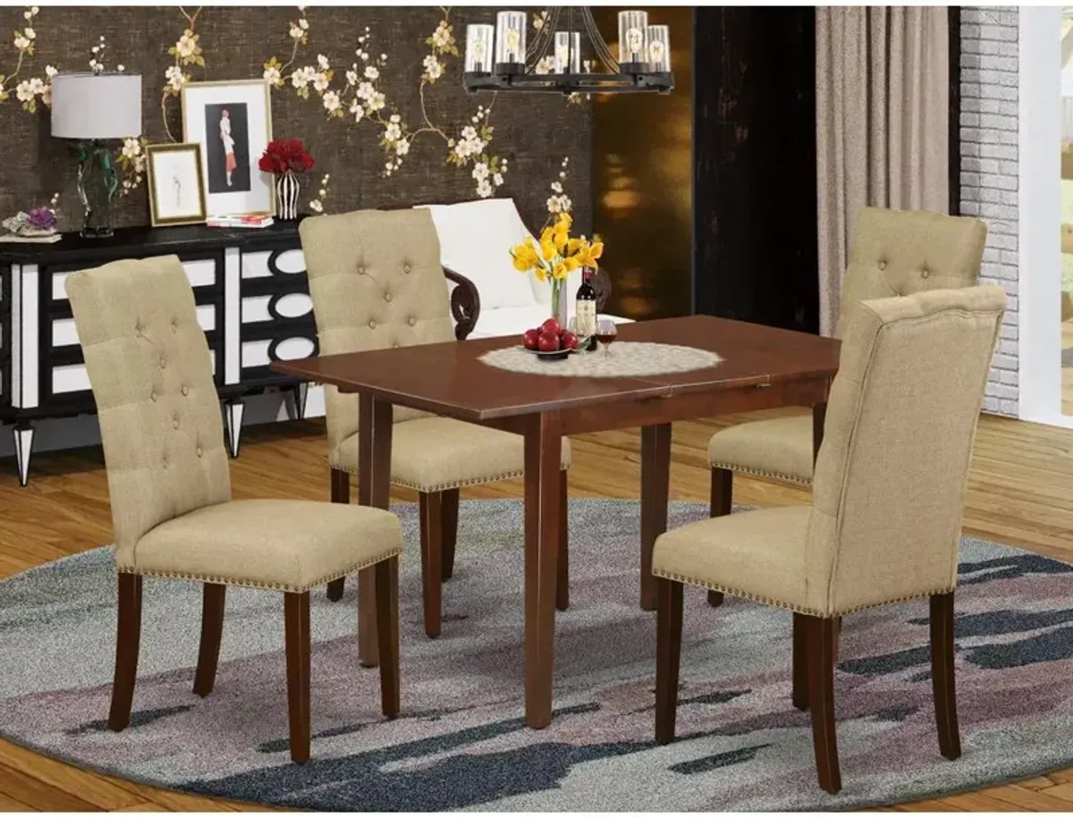 East West Furniture Dining Room Set Mahogany
