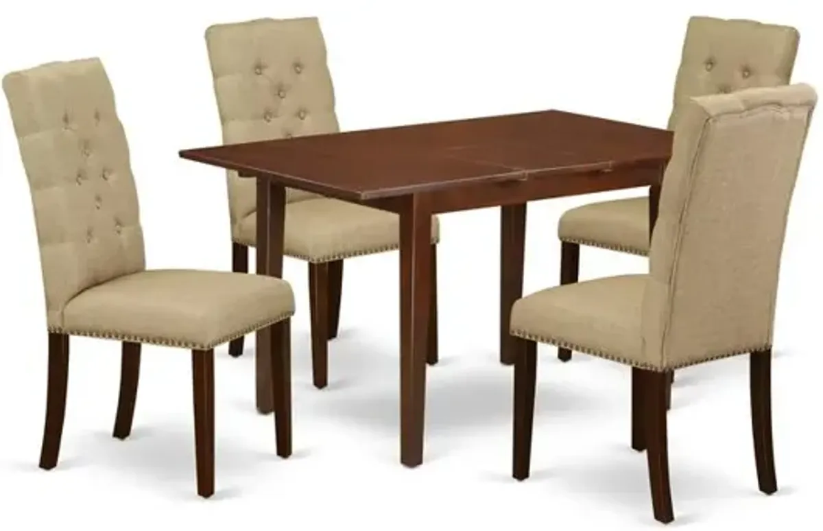 East West Furniture Dining Room Set Mahogany
