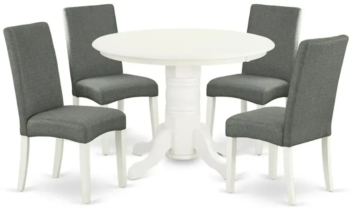 Dining Room Set Linen White, SHDR5-LWH-07