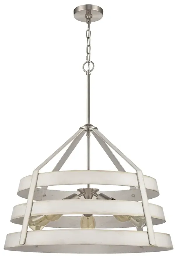 Brigantine 24'' Wide 5-Light White Chandelier