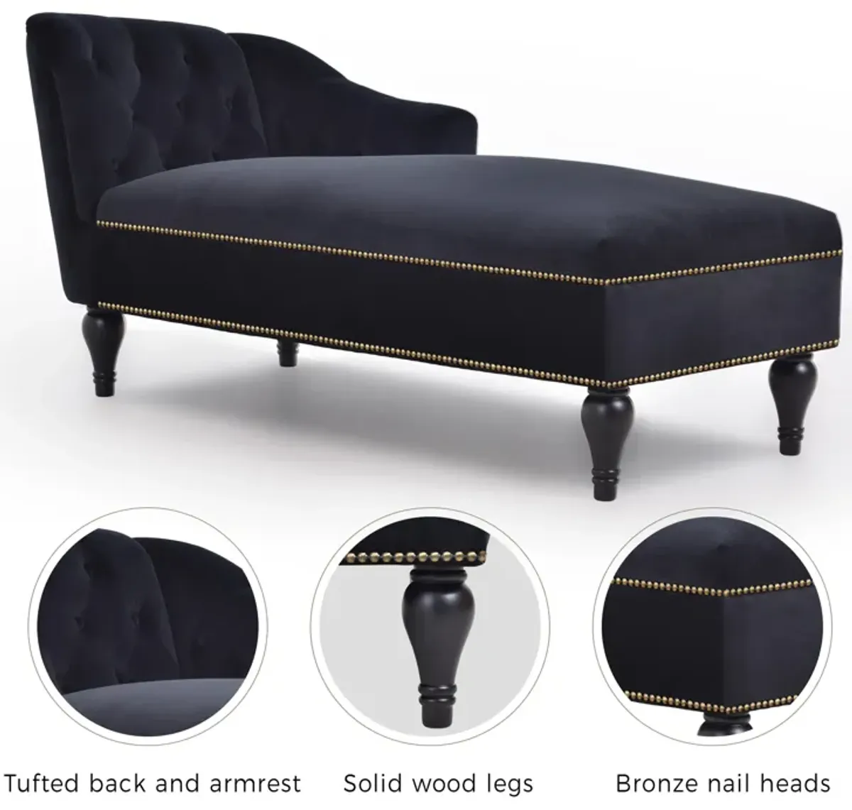 Velvet Chaise Lounge Sleeper Sofa