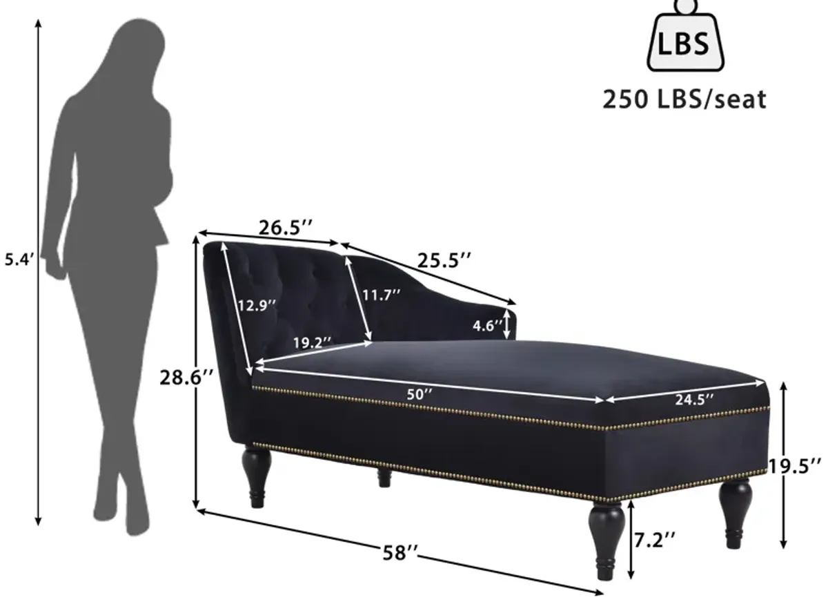 Velvet Chaise Lounge Sleeper Sofa