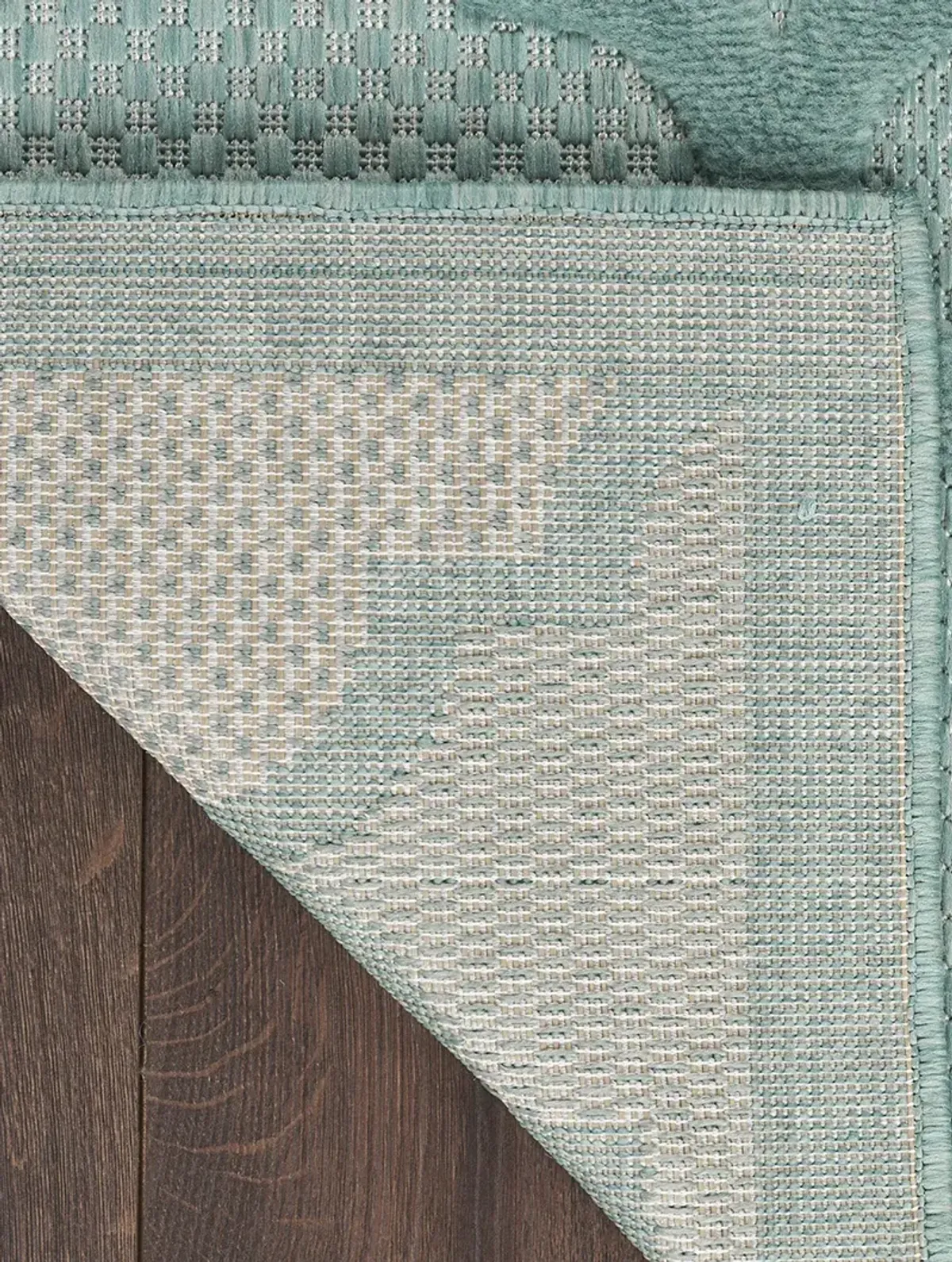 Easy Care NES01 Aqua/Teal 6' x 9' Rug