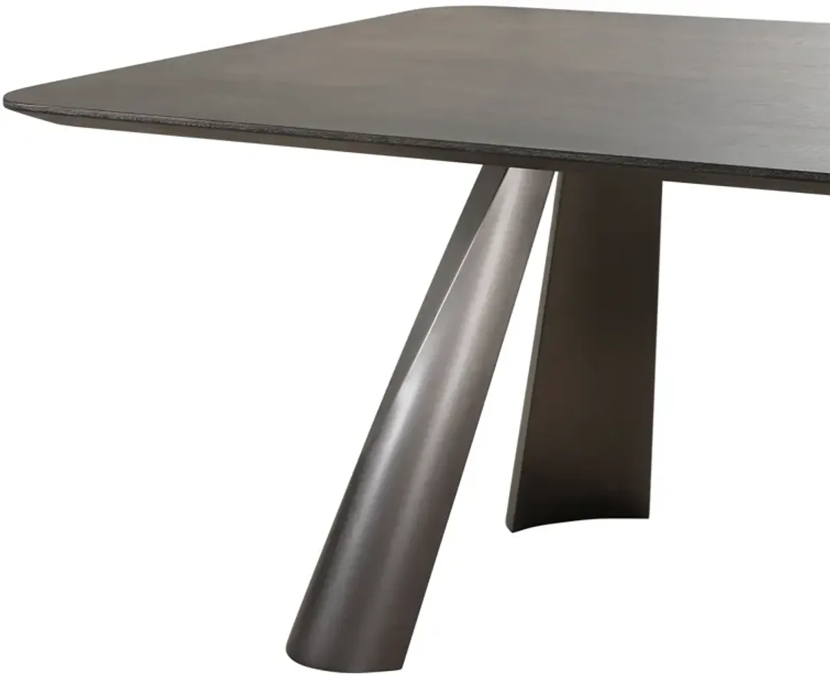 Pasargad Home Novara Design Dark Brown Rectangle Dining Table, 94.5"W