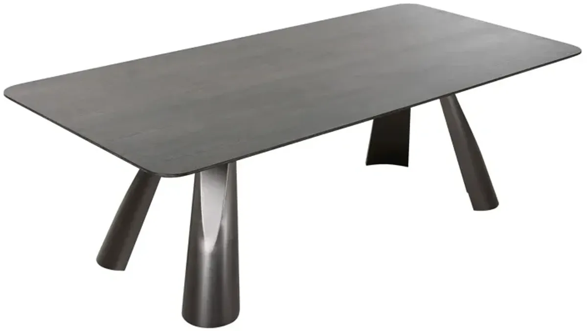 Pasargad Home Novara Design Dark Brown Rectangle Dining Table, 94.5"W