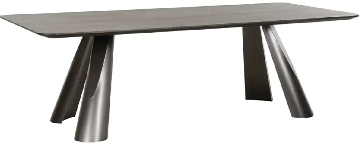 Pasargad Home Novara Design Dark Brown Rectangle Dining Table, 94.5"W