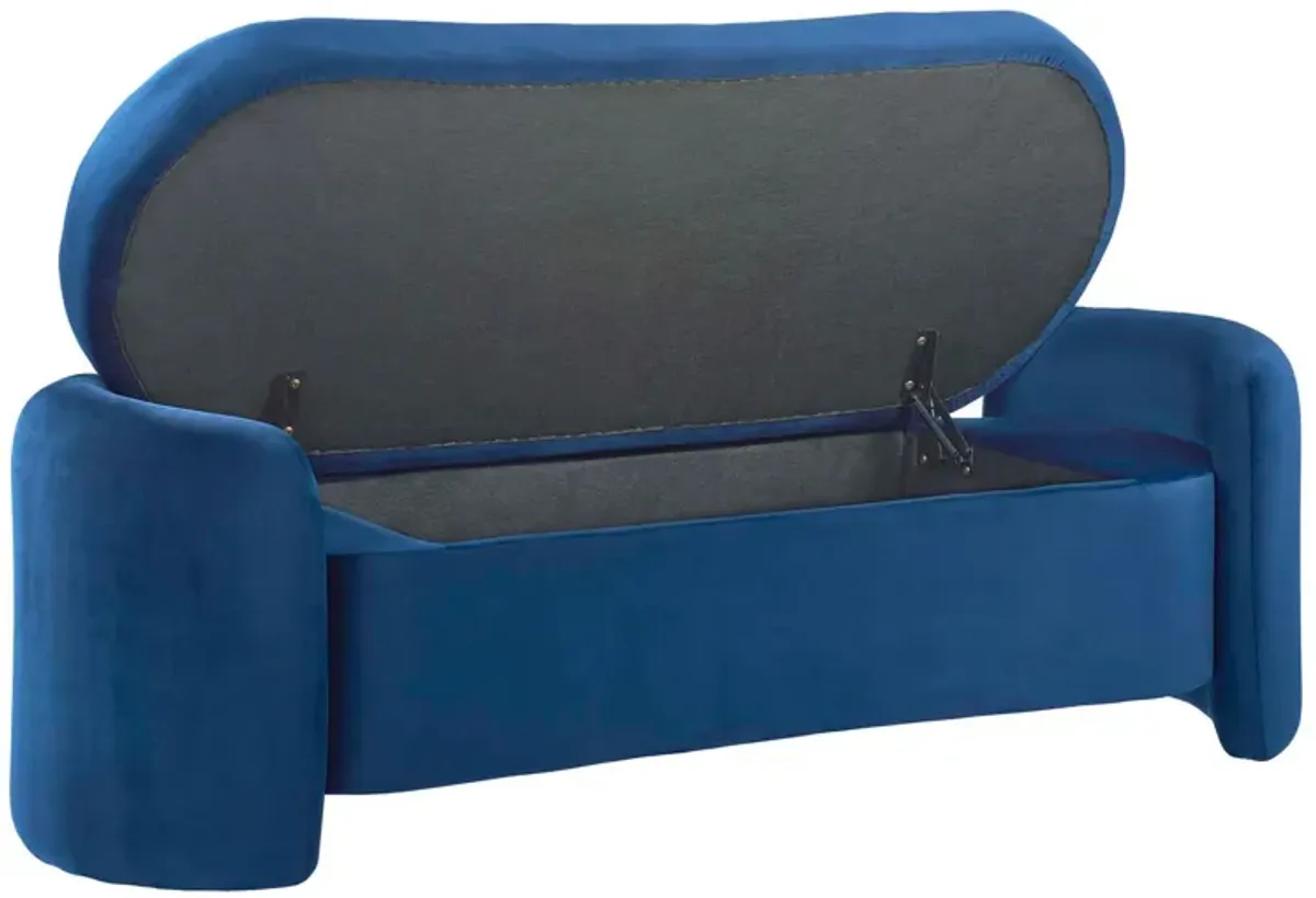 Nebula Upholstered Performance Velvet Bench-Benzara