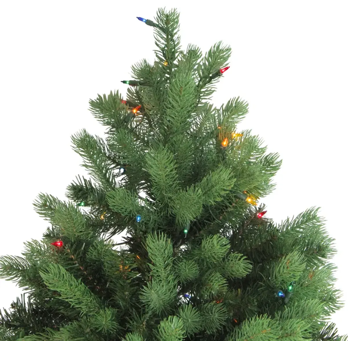 6.5' Pre-Lit Noble Fir Full Artificial Christmas Tree - Multi-Color Lights