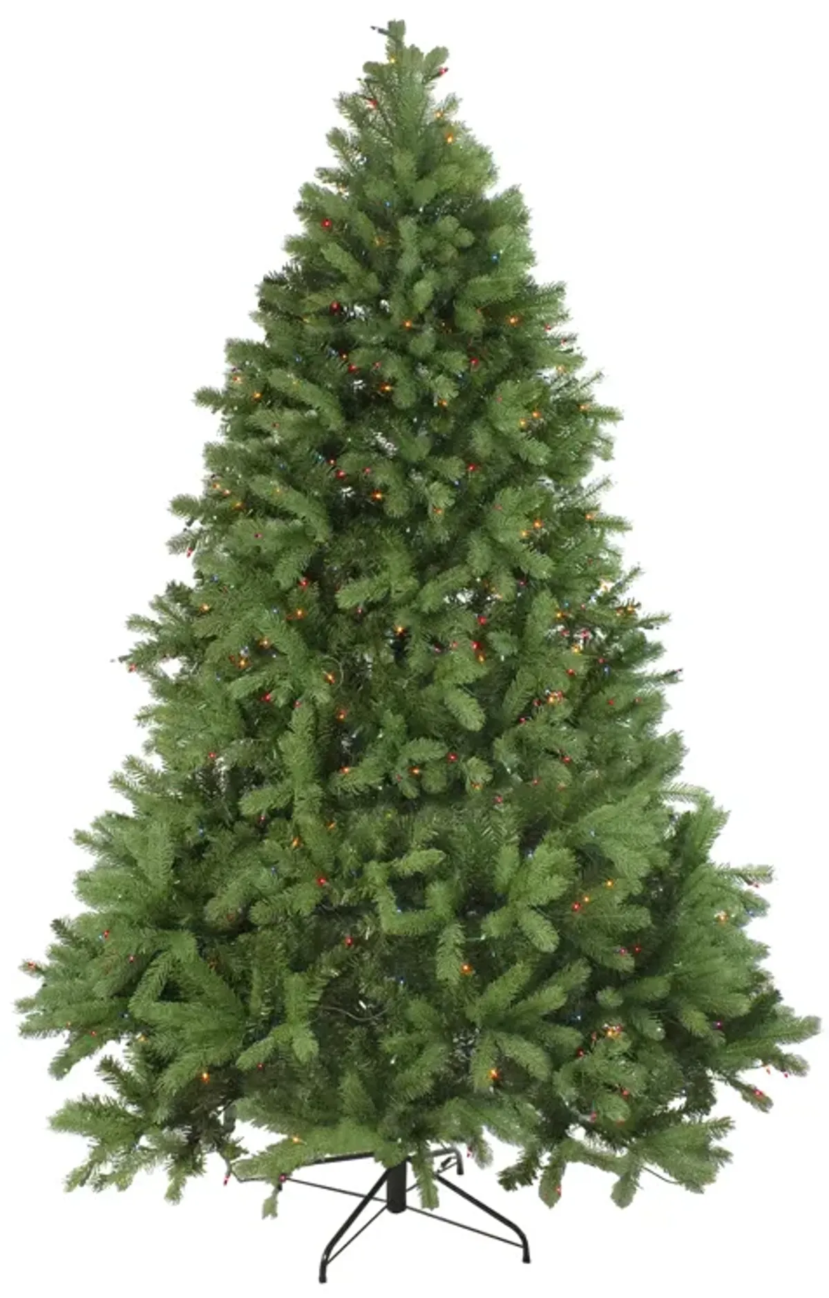 6.5' Pre-Lit Noble Fir Full Artificial Christmas Tree - Multi-Color Lights