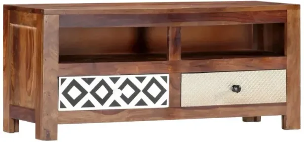 TV Cabinet Brown Solid Sheesham wood 35.4 x 11.8 x 15.7 in