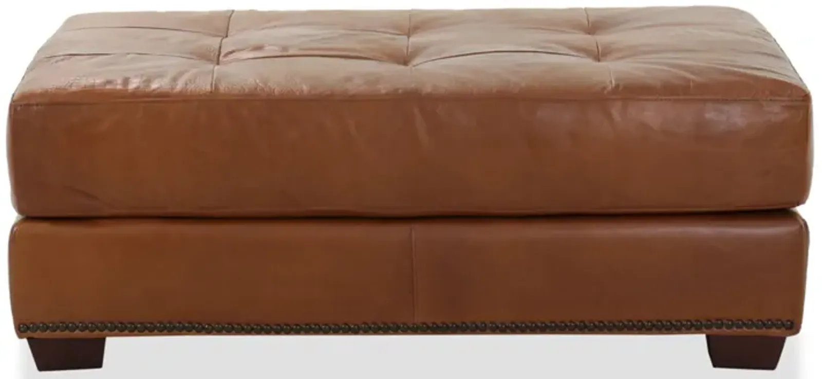 Saddle Glove Leather Ottoman