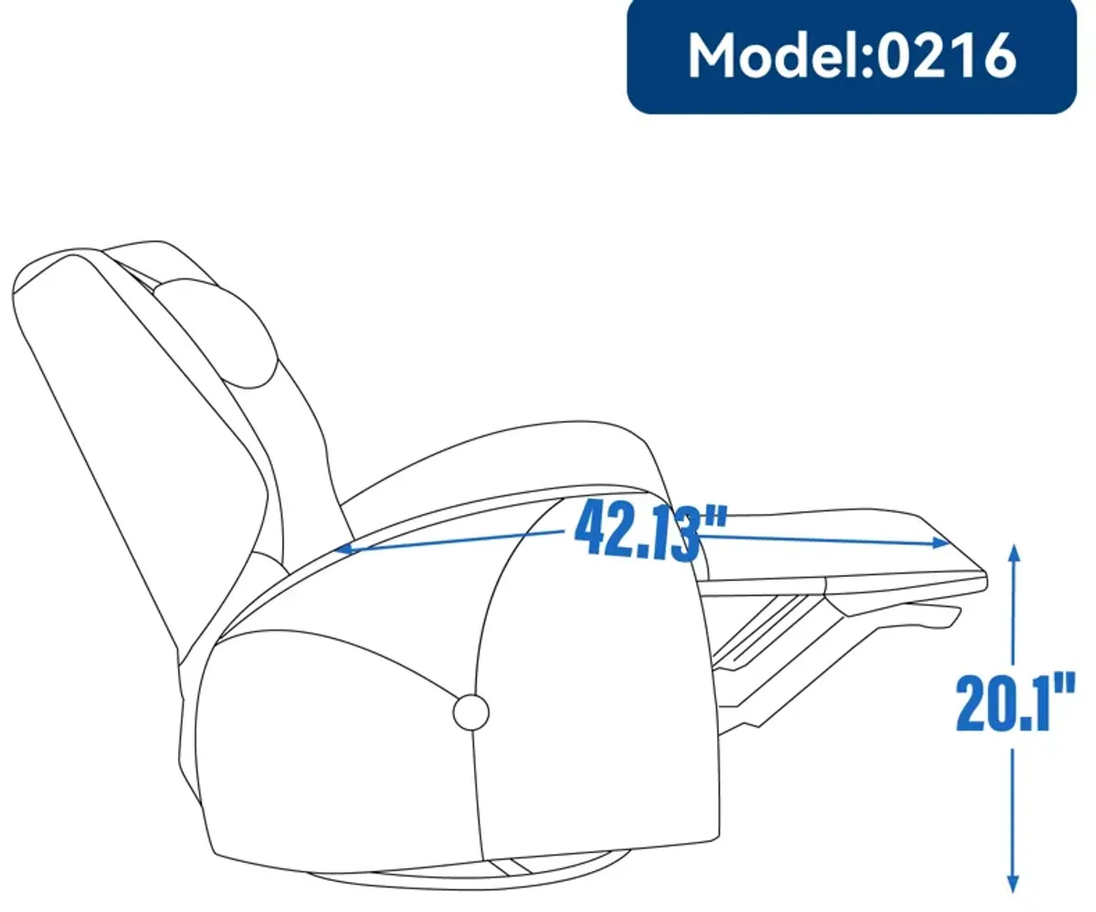 Merax Swivel and Rocker Power Recliner Chair