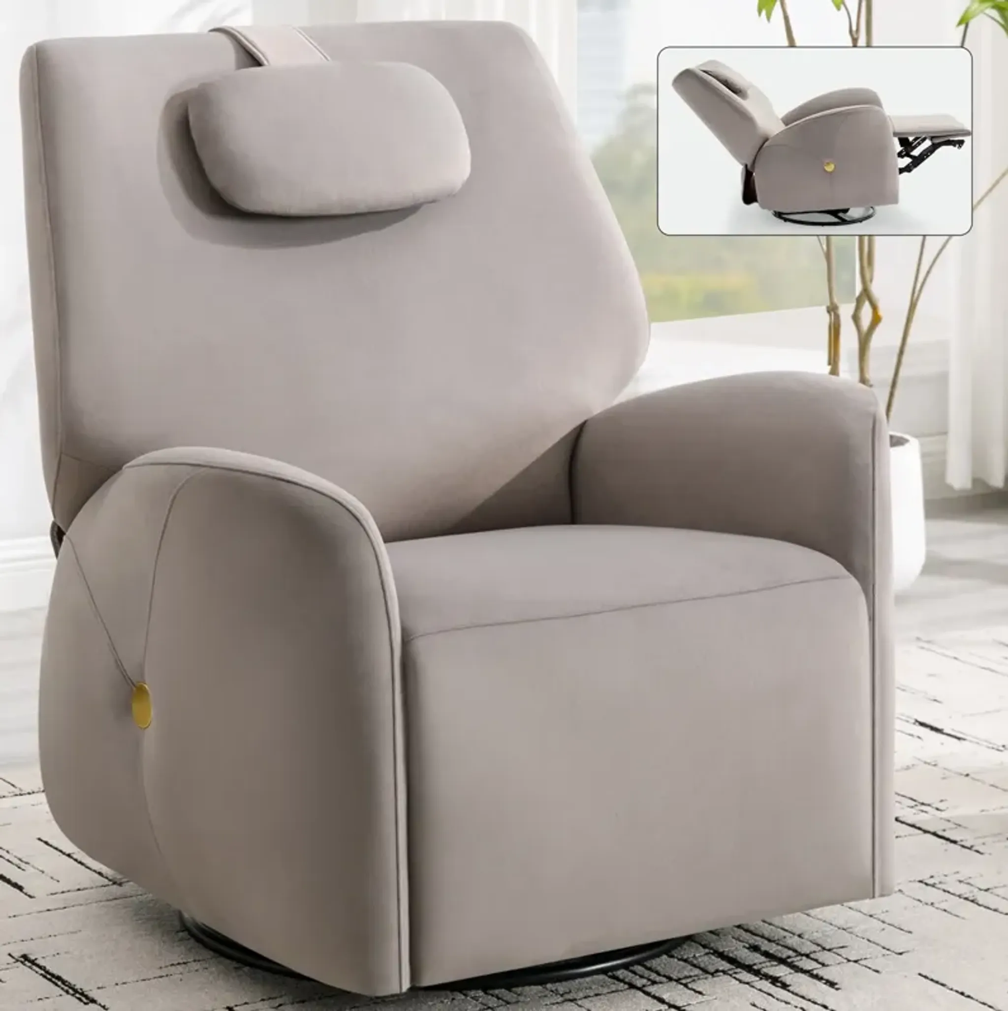 Merax Swivel And Rocker Power Recliner Chair Mathis Home | Furniture.com