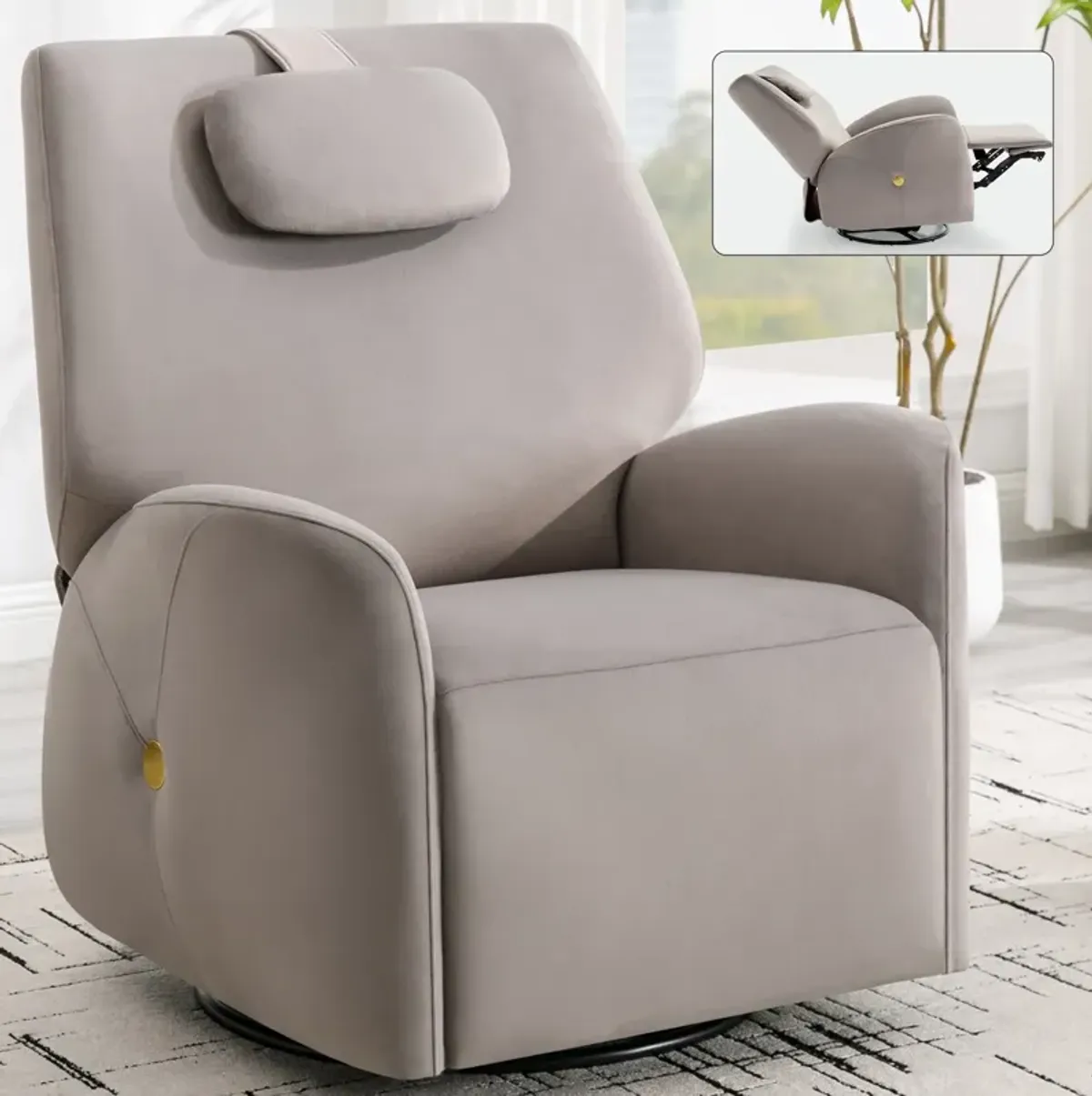 Merax Swivel and Rocker Power Recliner Chair