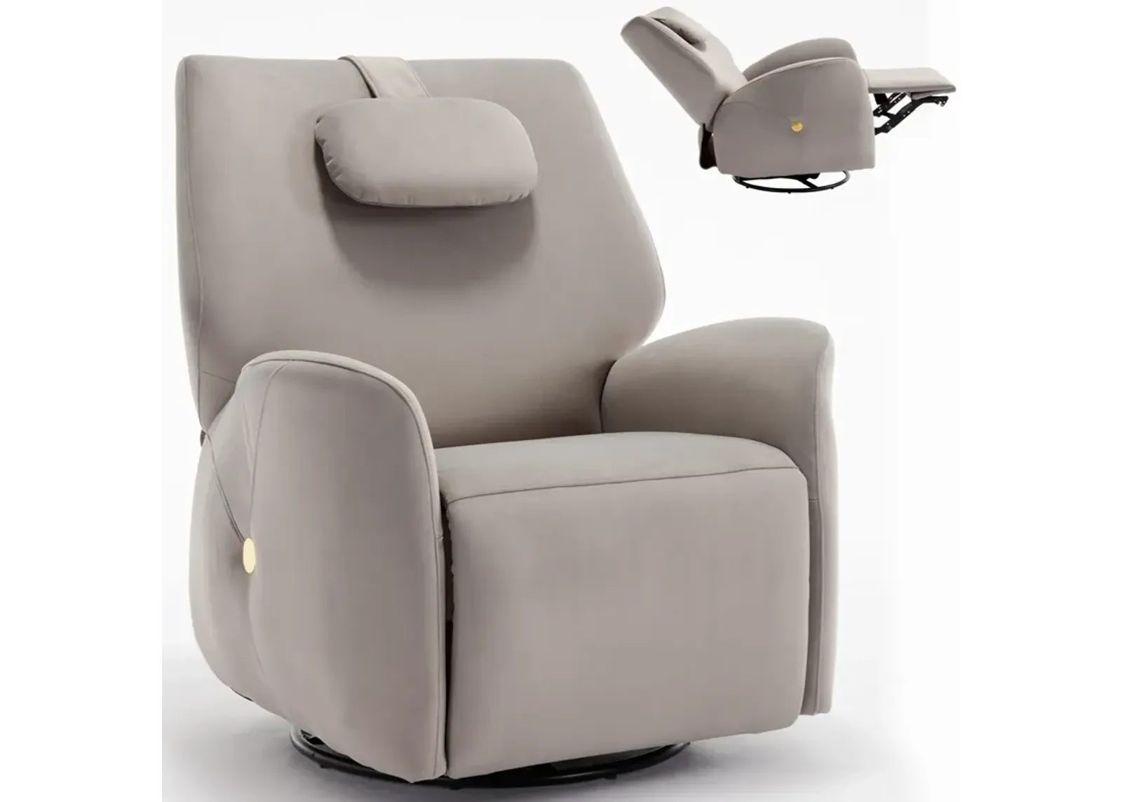 Merax Swivel and Rocker Power Recliner Chair