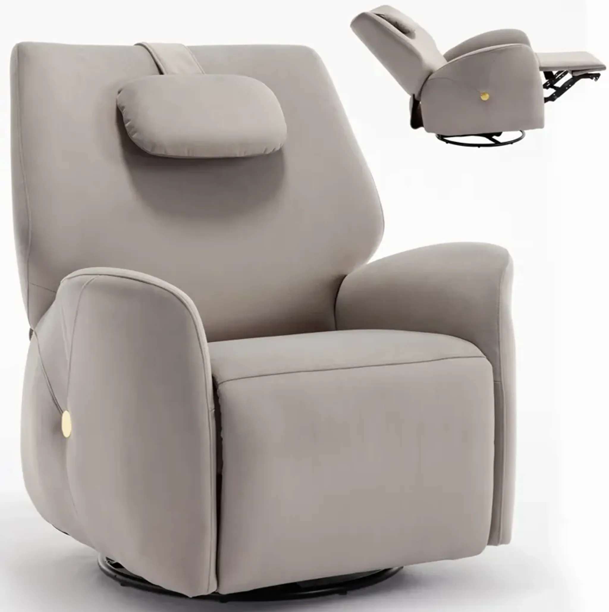 Merax Swivel And Rocker Power Recliner Chair Mathis Home | Furniture.com